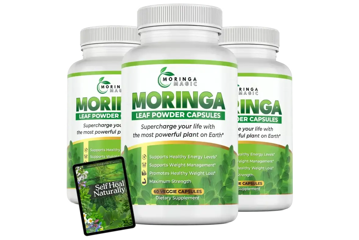 Moringa Magic 3 bottle bundle with bonus ebooks natural supplement for energy support and wellness